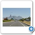 Strand: Blick auf die Hottentotts-Holland Mountains