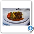 Flug von Frankfurt nach Doha - Rinderfilet mit gr&uuml;nem Spargel